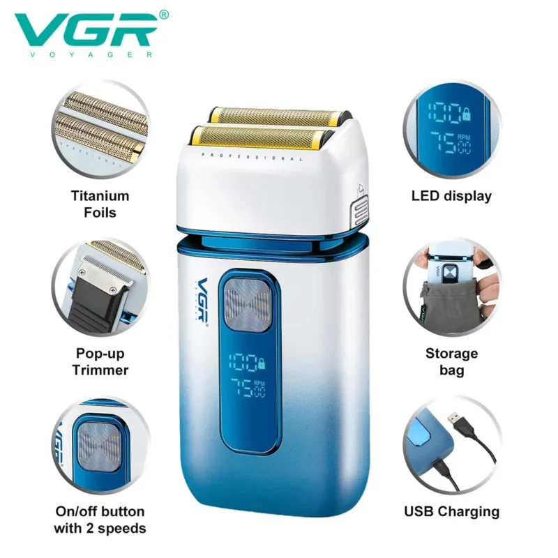 VGR V-362 IPX6 Waterproof Shaver