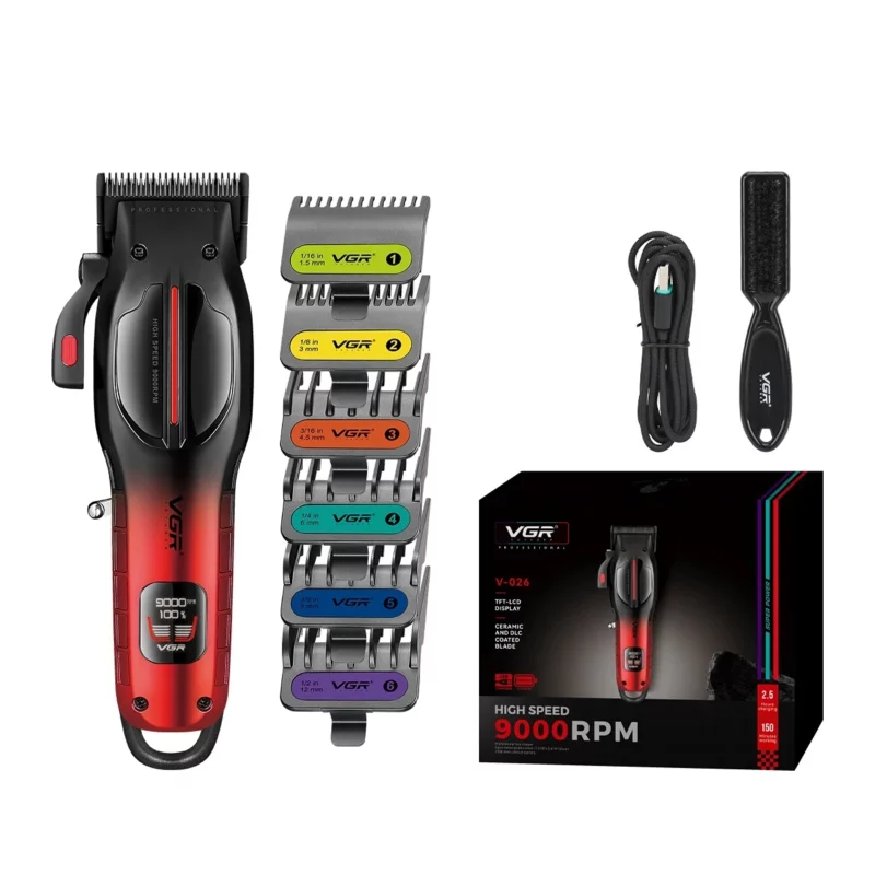 VGR V-026 DLC blade clipper red